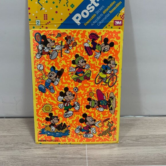 Vintage 1993 Disney 3M Mickey Mouse Sticker Sheet NOS - Picture 2 of 4